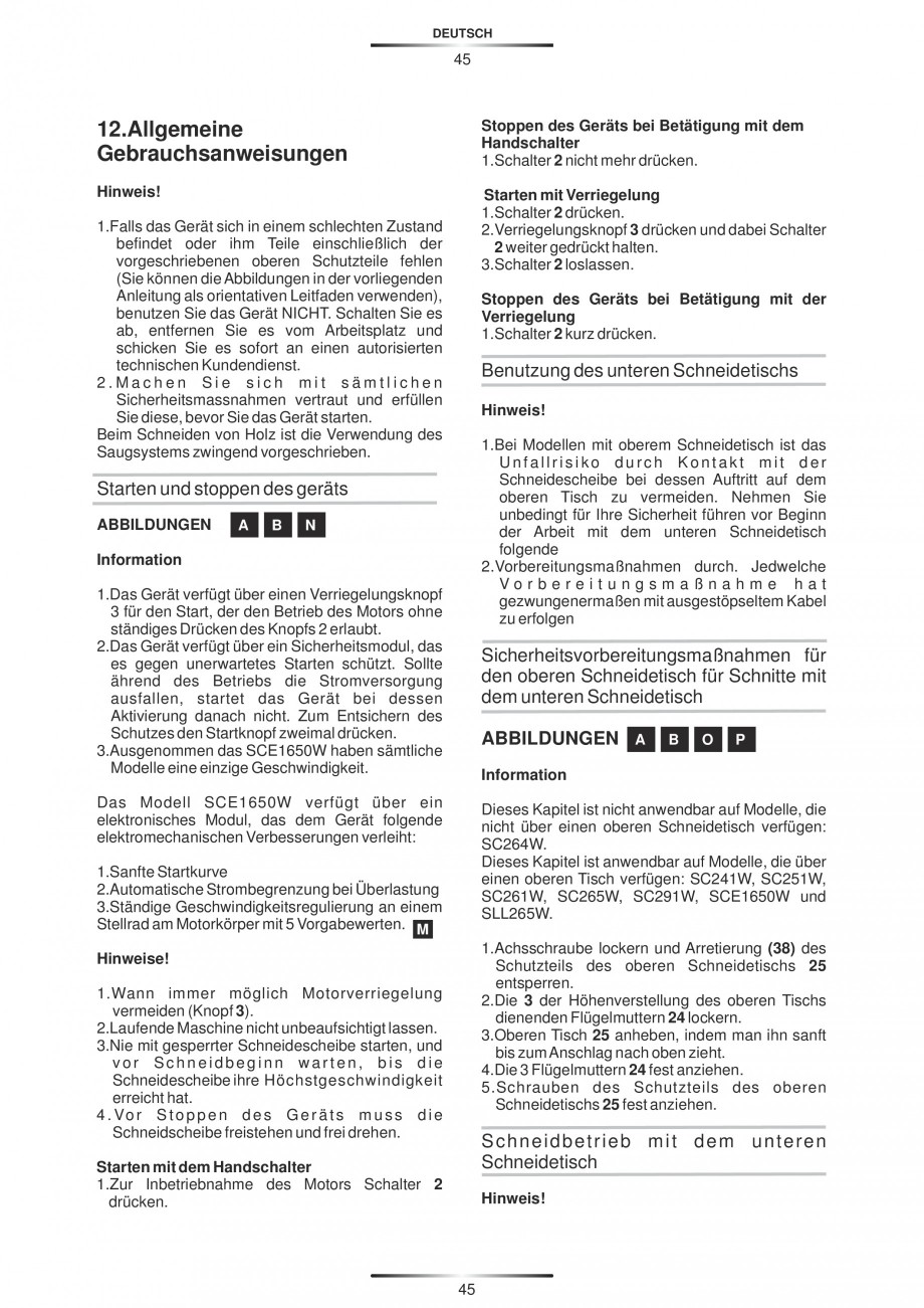 Pagina 56-Fierastraie circulare cu masa - Manual STAYER SC 265 W Instructiuni montaj, utilizare Spaniola,...