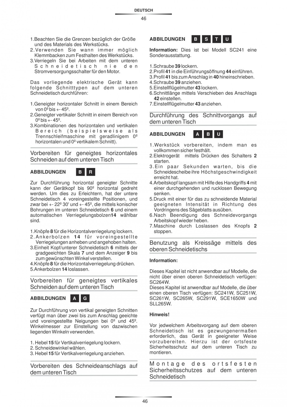 Pagina 57-Fierastraie circulare cu masa - Manual STAYER SC 265 W Instructiuni montaj, utilizare Spaniola,...