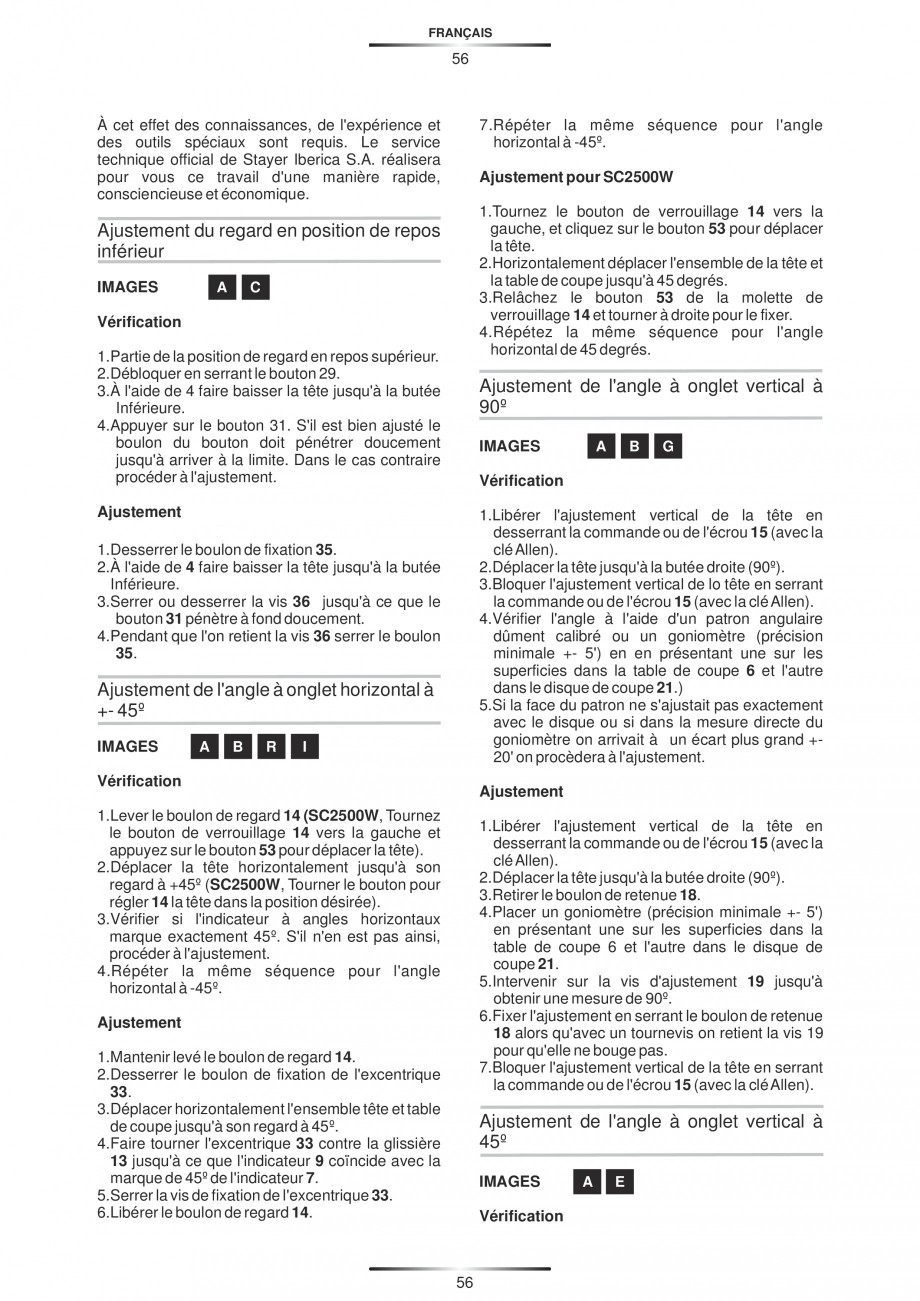 Pagina 67-Fierastraie circulare cu masa - Manual STAYER SC 265 W Instructiuni montaj, utilizare Spaniola,...