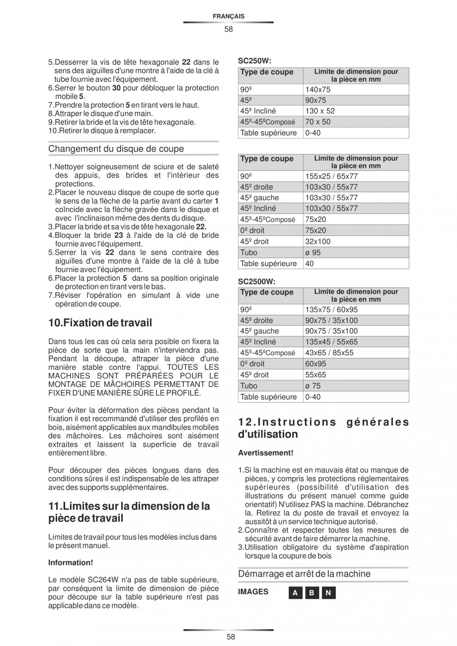 Pagina 69-Fierastraie circulare cu masa - Manual STAYER SC 265 W Instructiuni montaj, utilizare Spaniola,...