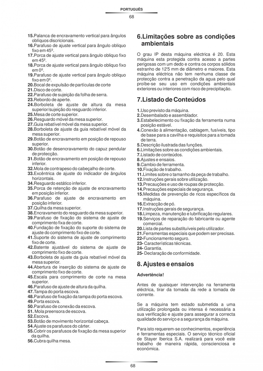 Pagina 79-Fierastraie circulare cu masa - Manual STAYER SC 265 W Instructiuni montaj, utilizare Spaniola,...