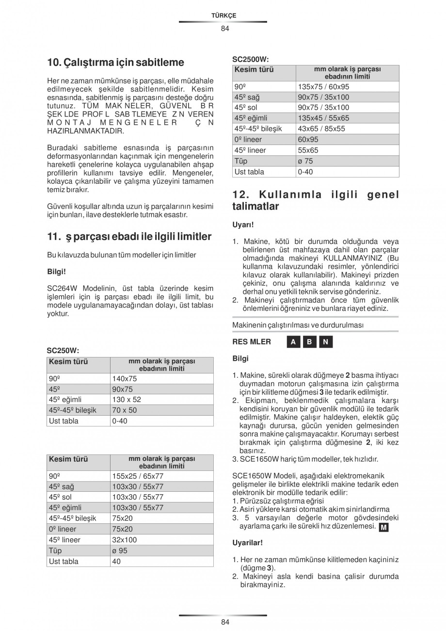 Pagina 95-Fierastraie circulare cu masa - Manual STAYER SC 265 W Instructiuni montaj, utilizare Spaniola,...