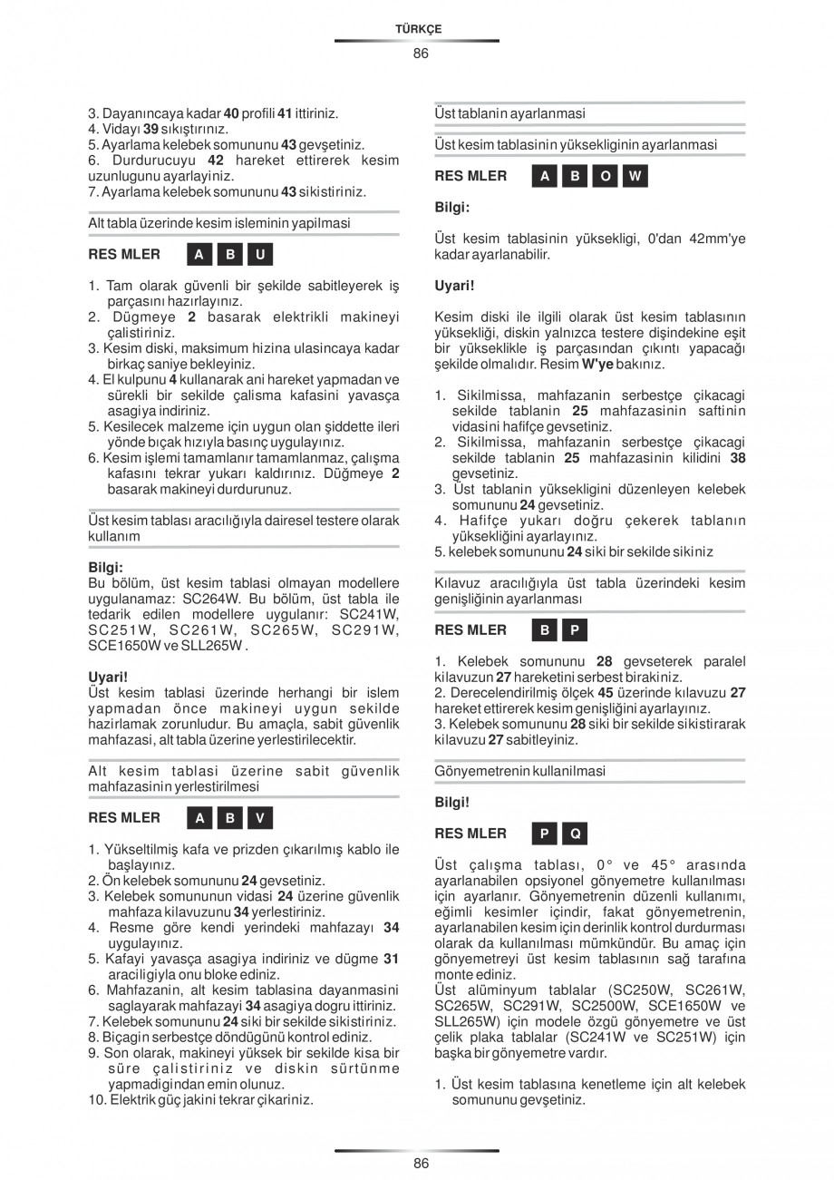 Pagina 97-Fierastraie circulare cu masa - Manual STAYER SC 265 W Instructiuni montaj, utilizare Spaniola,...