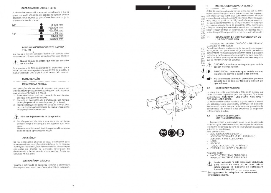 Pagina 3-Fierastrau cu banda continua 1470x13x0.65 mm, motor prin inductie 0,5 CP - Manual STAYER SN 1470...