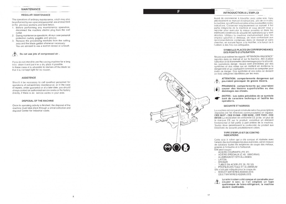 Pagina 10-Fierastrau cu banda continua 1470x13x0.65 mm, motor prin inductie 0,5 CP - Manual STAYER SN 1470...