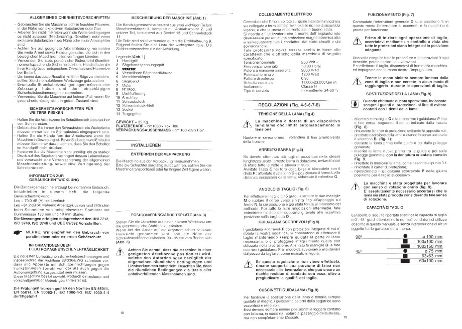 Pagina 12-Fierastrau cu banda continua 1470x13x0.65 mm, motor prin inductie 0,5 CP - Manual STAYER SN 1470...