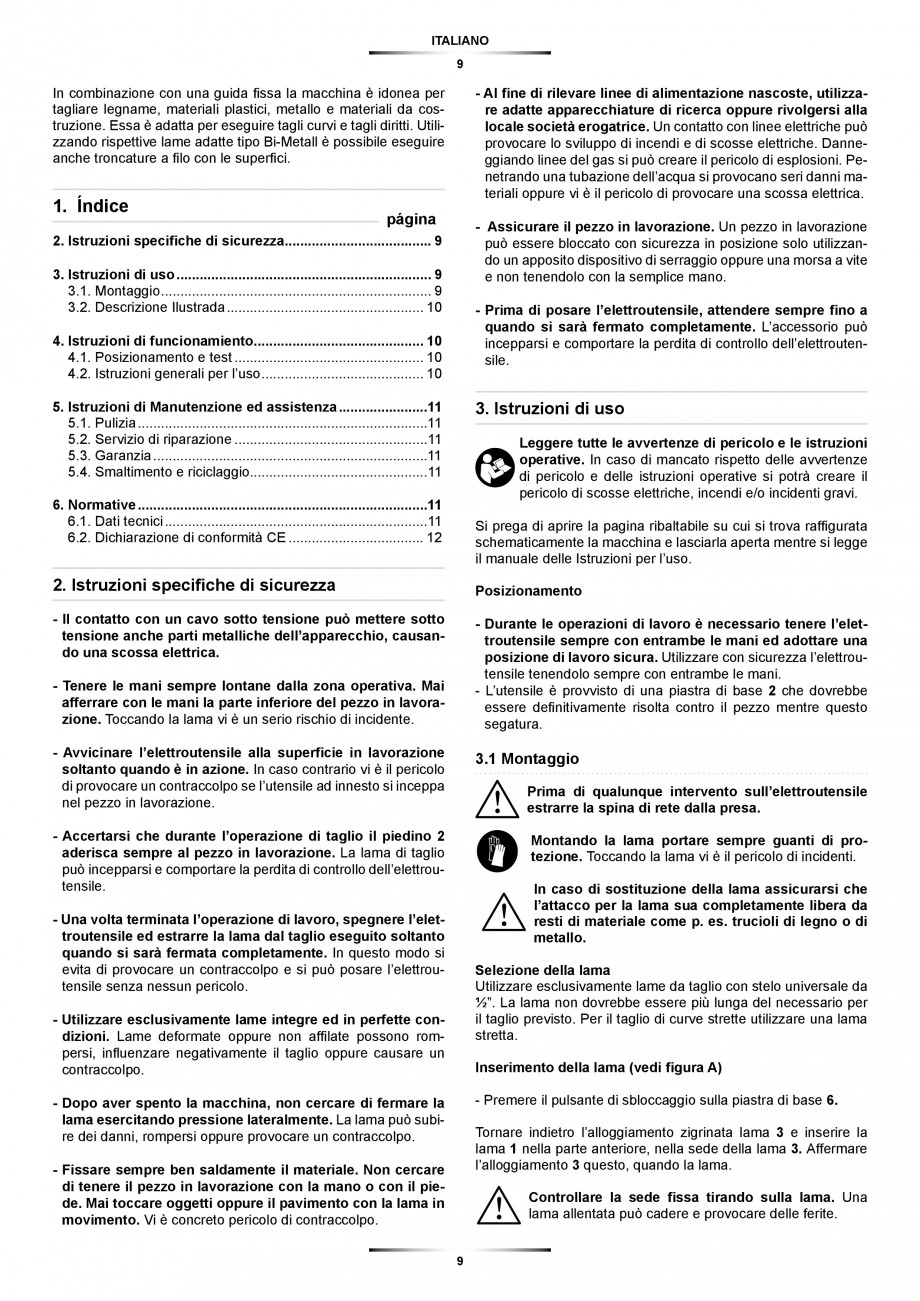 Pagina 9-Fierastrau sabie 850 W - Manual utilizare STAYER SS 210  Instructiuni montaj, utilizare Engleza,...