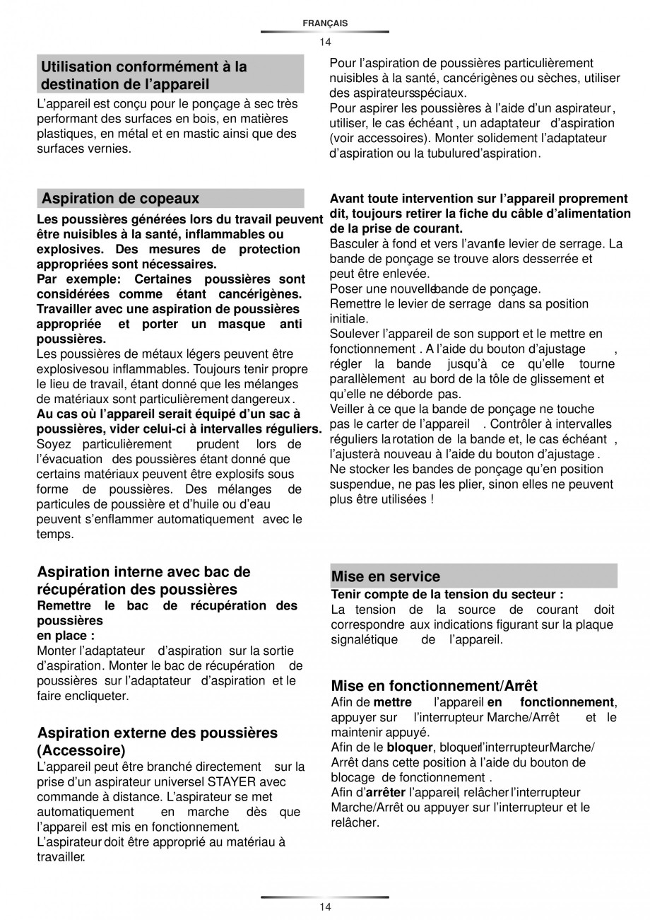 Pagina 18-Slefuitoare cu banda continua 900 W si 1200 W - Manual STAYER LEN 751 E, LEN 610 Instructiuni montaj...