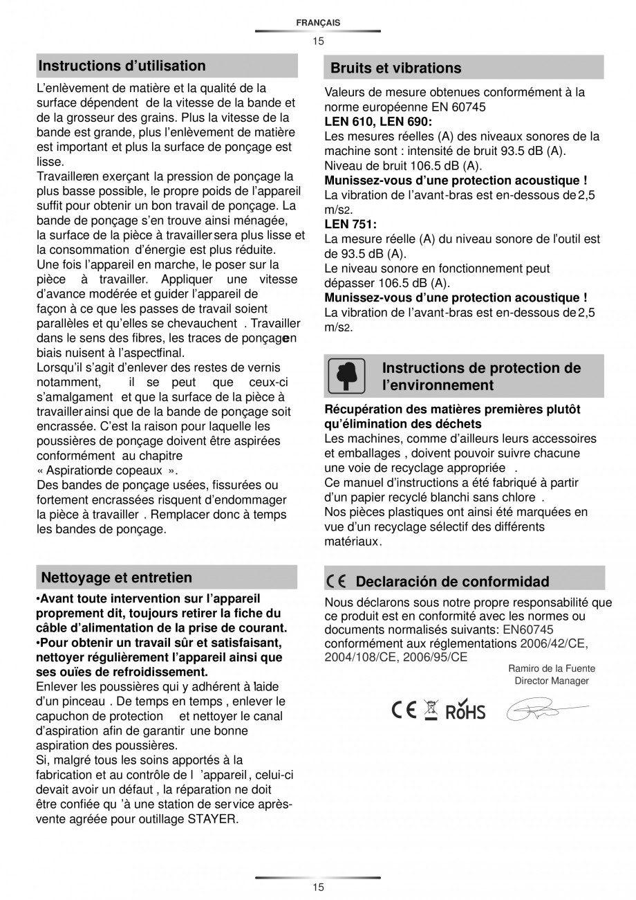 Pagina 19-Slefuitoare cu banda continua 900 W si 1200 W - Manual STAYER LEN 751 E, LEN 610 Instructiuni montaj...