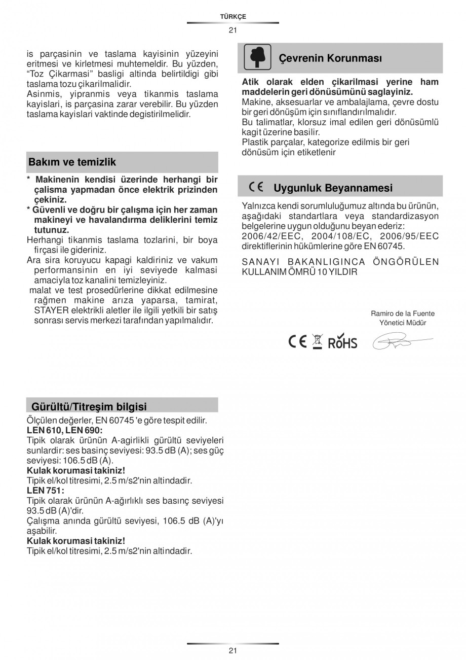 Pagina 25-Slefuitoare cu banda continua 900 W si 1200 W - Manual STAYER LEN 751 E, LEN 610 Instructiuni montaj...