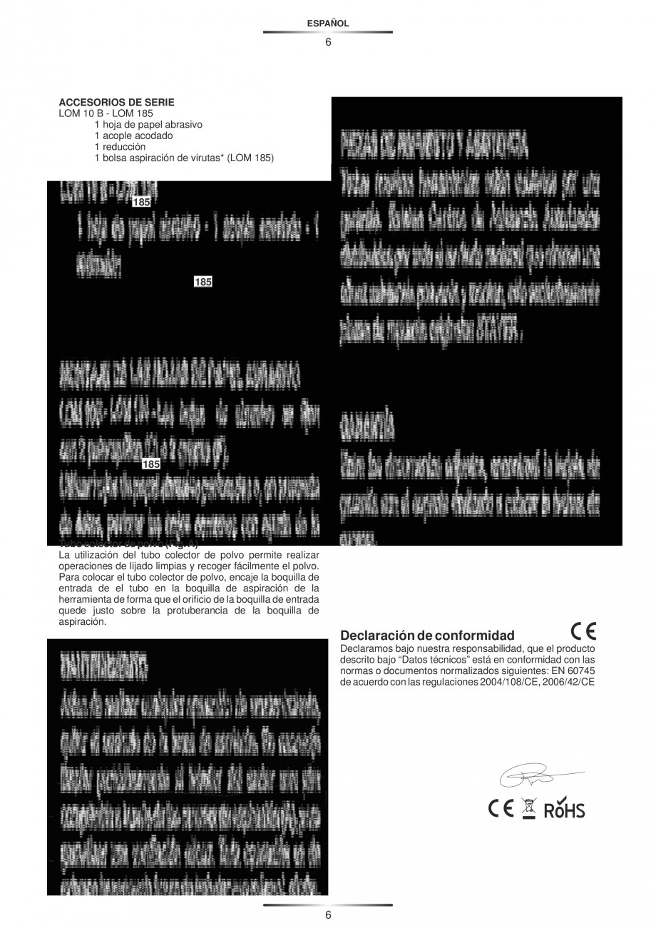 Pagina 6-Slefuitoare orbitale 200 W si 300 W - Manual STAYER LOM 185, LOM 10 B Instructiuni montaj, utilizare...