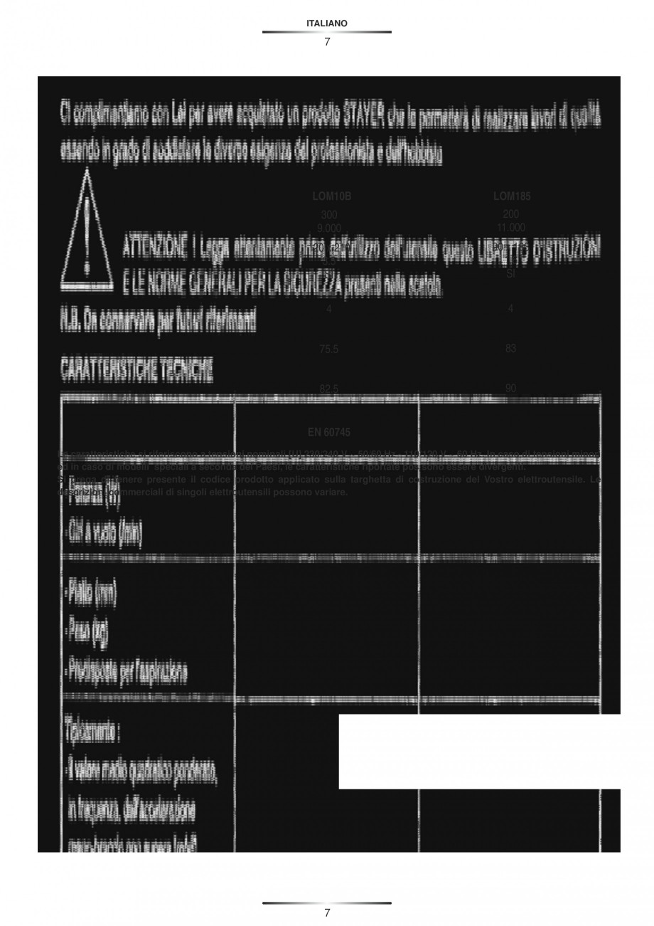Pagina 7-Slefuitoare orbitale 200 W si 300 W - Manual STAYER LOM 185, LOM 10 B Instructiuni montaj, utilizare...