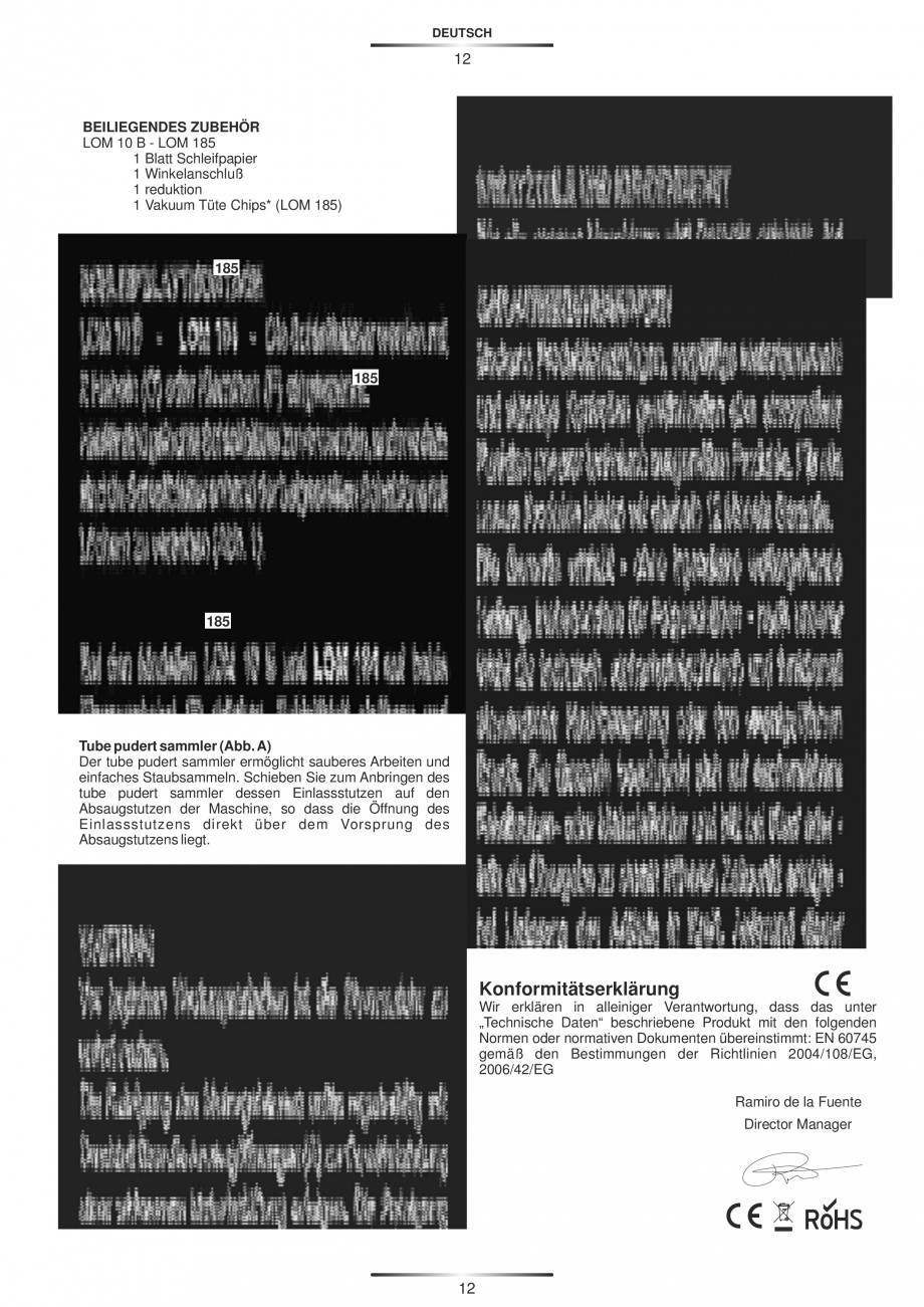 Pagina 12-Slefuitoare orbitale 200 W si 300 W - Manual STAYER LOM 185, LOM 10 B Instructiuni montaj, utilizare...