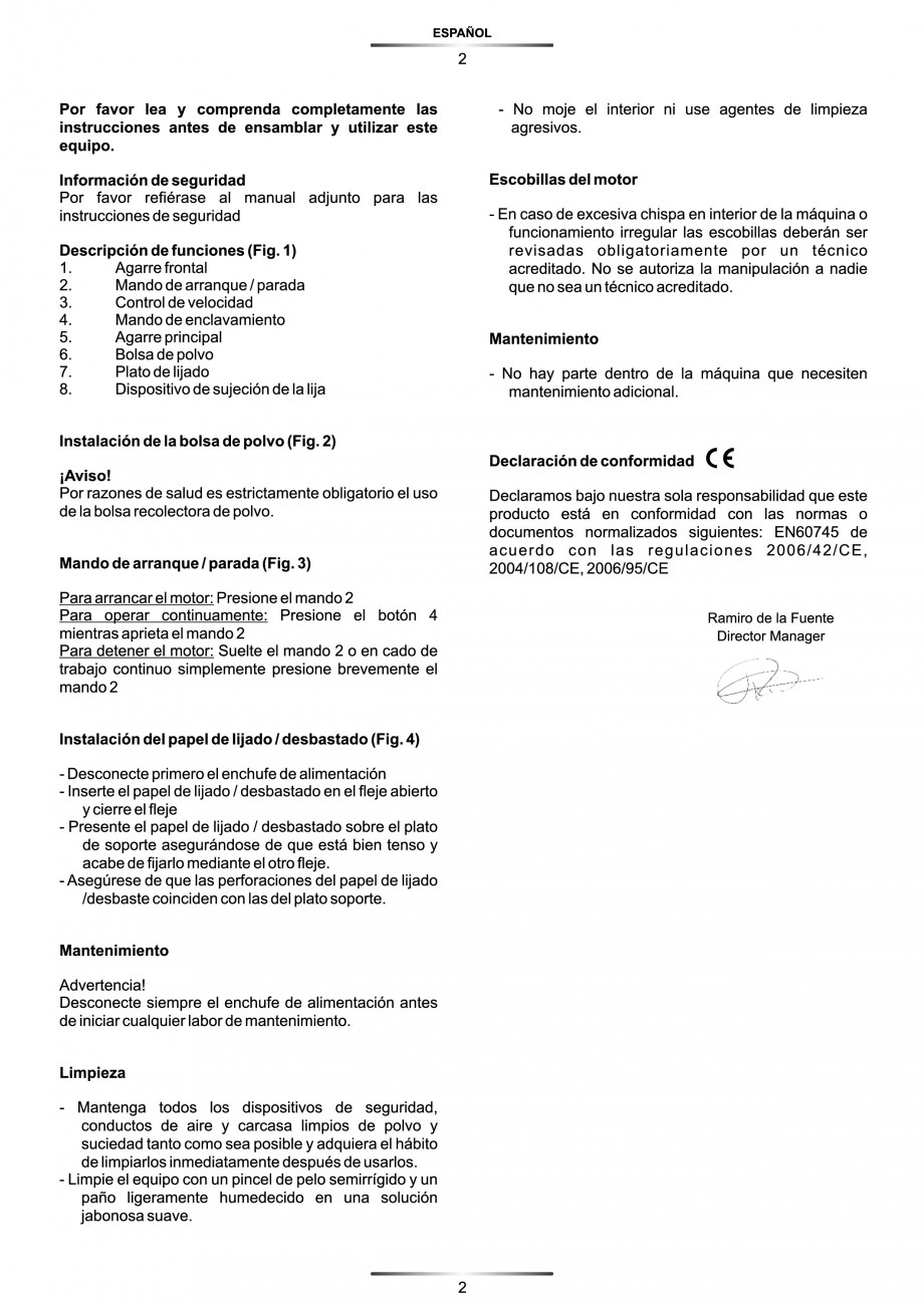 Pagina 3-Slefuitoare orbitale 280 W si 420 W - Manual STAYER LH 227 E Instructiuni montaj, utilizare Engleza,...