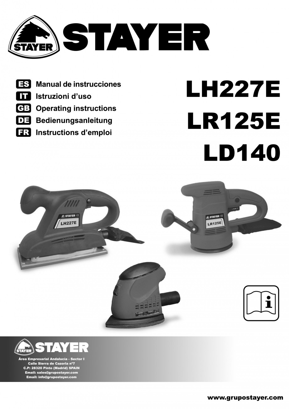 Pagina 1-Slefuitor Delta 180 W - Manual STAYER LD 140 Instructiuni montaj, utilizare Engleza, Germana,...