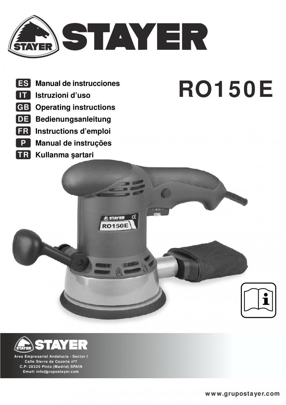 Pagina 1 - Slefuitor rotoorbital 450 W - Manual STAYER RO 150 E  Instructiuni montaj, utilizare...