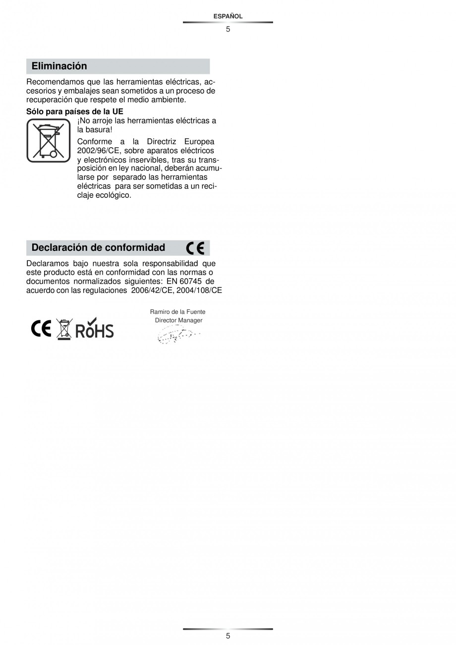 Pagina 6 - Slefuitor rotoorbital 450 W - Manual STAYER RO 150 E  Instructiuni montaj, utilizare...