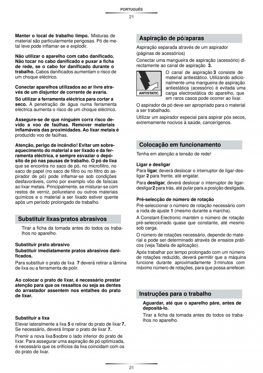 Pagina 22-Slefuitor rotoorbital 450 W - Manual STAYER RO 150 E  Instructiuni montaj, utilizare Engleza,...