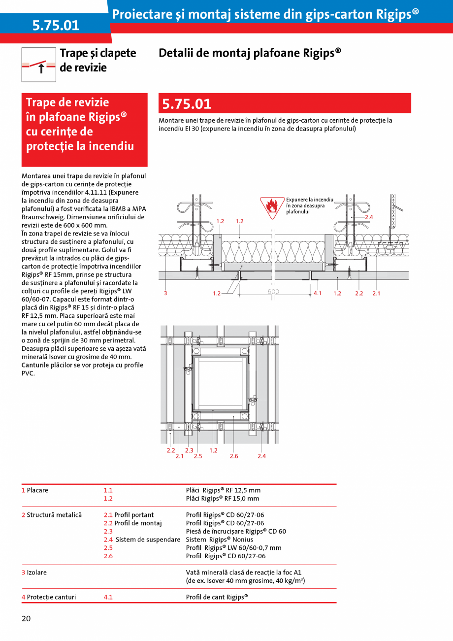 Pagina 20 - Proiectare si montaj sisteme din gips-carton - Plafoane Rigips Saint-Gobain Rigips...