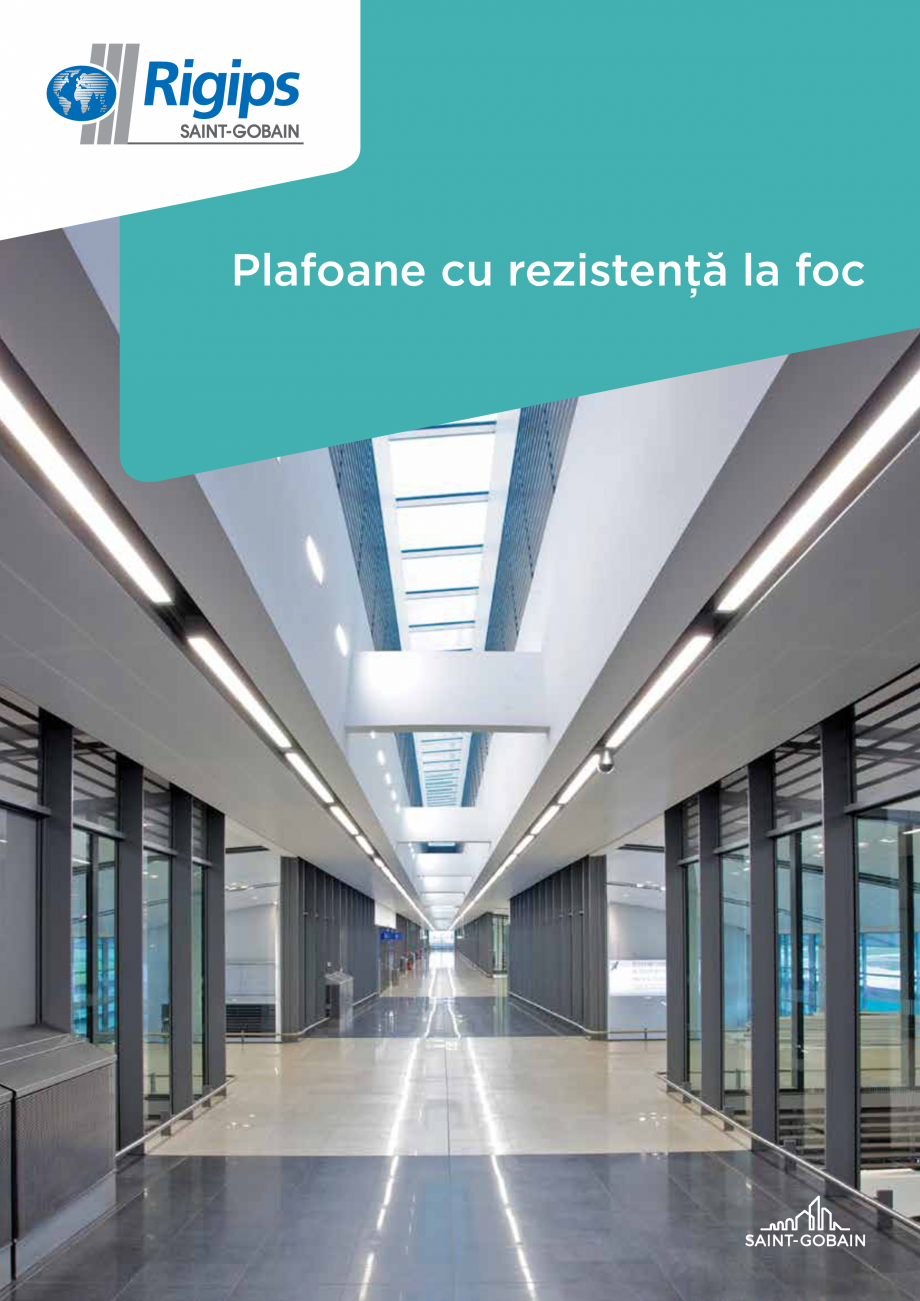 Pagina 1-Plafoane cu rezistenta la foc 2019 Saint-Gobain Rigips Glasroc® F Ridurit Catalog, brosura...