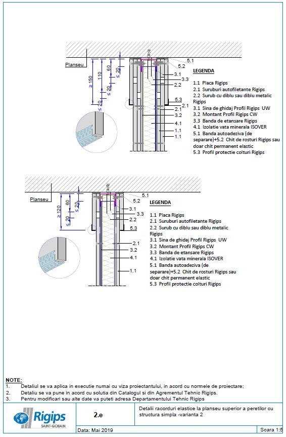 Pagina 1-CAD-DWG Detalii racorduri elastice la planseu superior a peretilor cu structura simpla - Varianta 2 ...