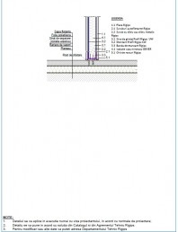 Detaliu racord elastic la planseu superior a peretilor cu structura simpla: Varianta 1