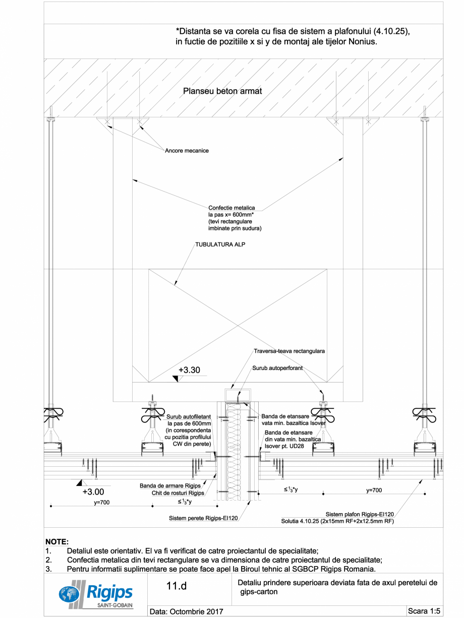 Pagina 1-CAD-DWG Detaliu prindere superioara deviata fata de axul peretelui de gips carton Saint-Gobain...
