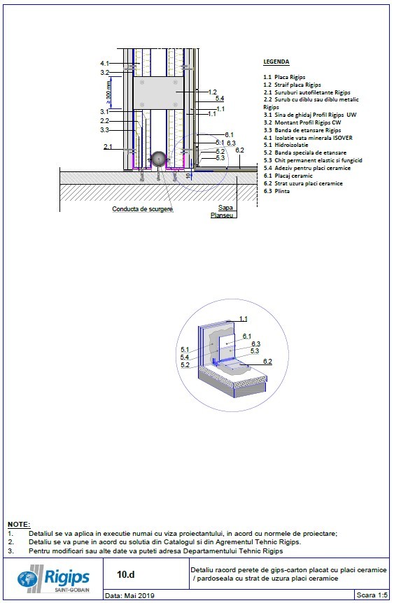 Pagina 1-CAD-DWG Detaliu racord perete de gips carton placat cu placi ceramice - Pardoseala cu strat de uzura...