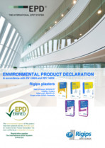 Declaratie de mediu pentru gleturi si tencuieli - conform EN 15804 si ISO 14025 Saint-Gobain Rigips