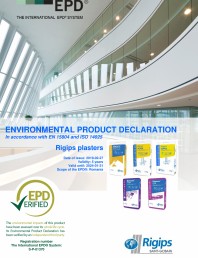 Declaratie de mediu pentru gleturi si tencuieli - conform EN 15804 si ISO 14025