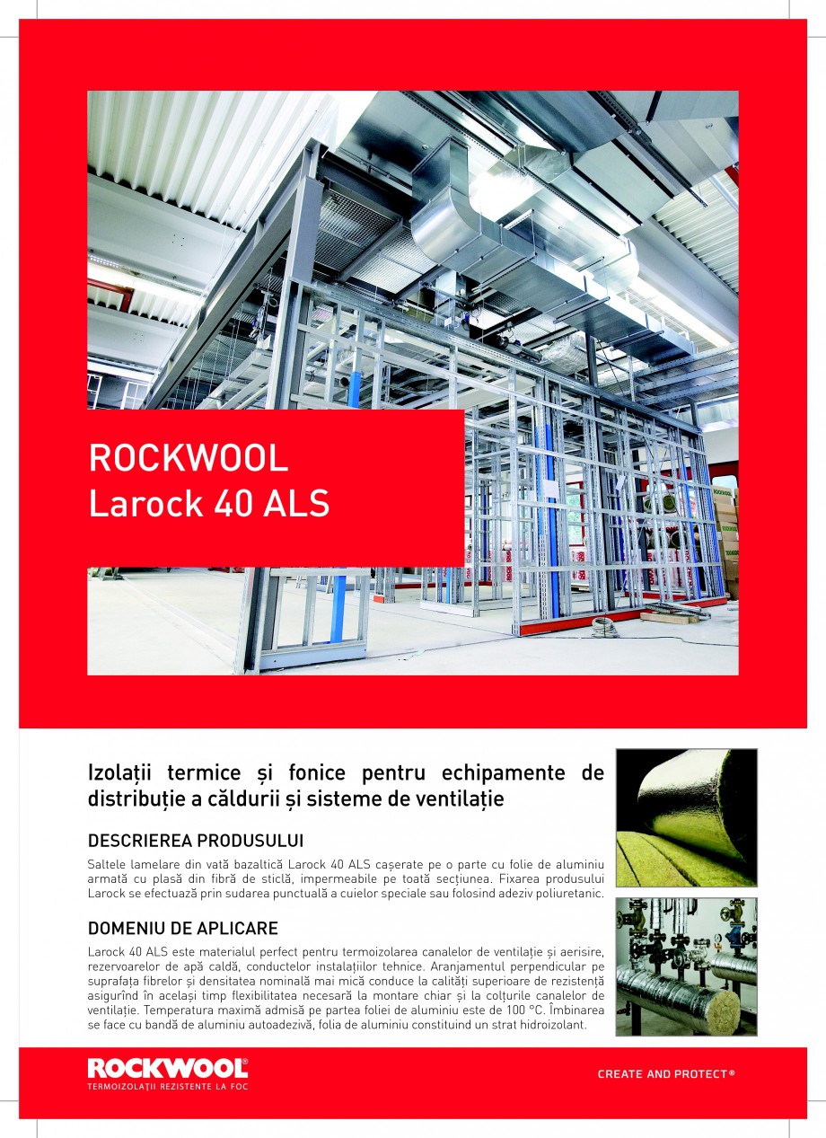 Pagina 1-Saltele lamelare din vata bazaltica ROCKWOOL LAROCK 40 ALS Fisa tehnica Romana ROCKWOOL Larock 40...