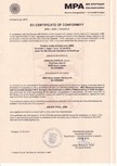 Certificat de conformitate MPA
 