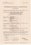 Certificat de performanta URSA