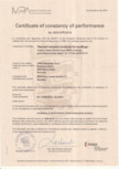Certificat de performanta  URSA - GLASSWOOL TWF FONO, GLASSWOOL TWP 1, GLASSWOOL TWF FONO GEMINI
