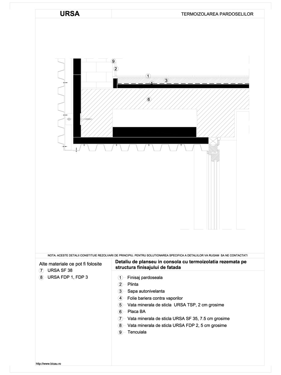 Pagina 1-CAD-DWG Detaliu de planseu in consola cu termoizolatia rezemata pe structura finisajului de fatada...