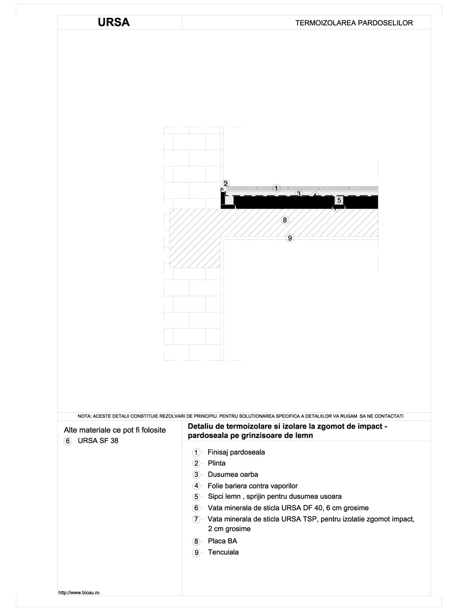 Pagina 1-CAD-DWG Detaliu de termoizolare si izolare la zgomot de impact - pardoseala pe grinzisoare de lemn...