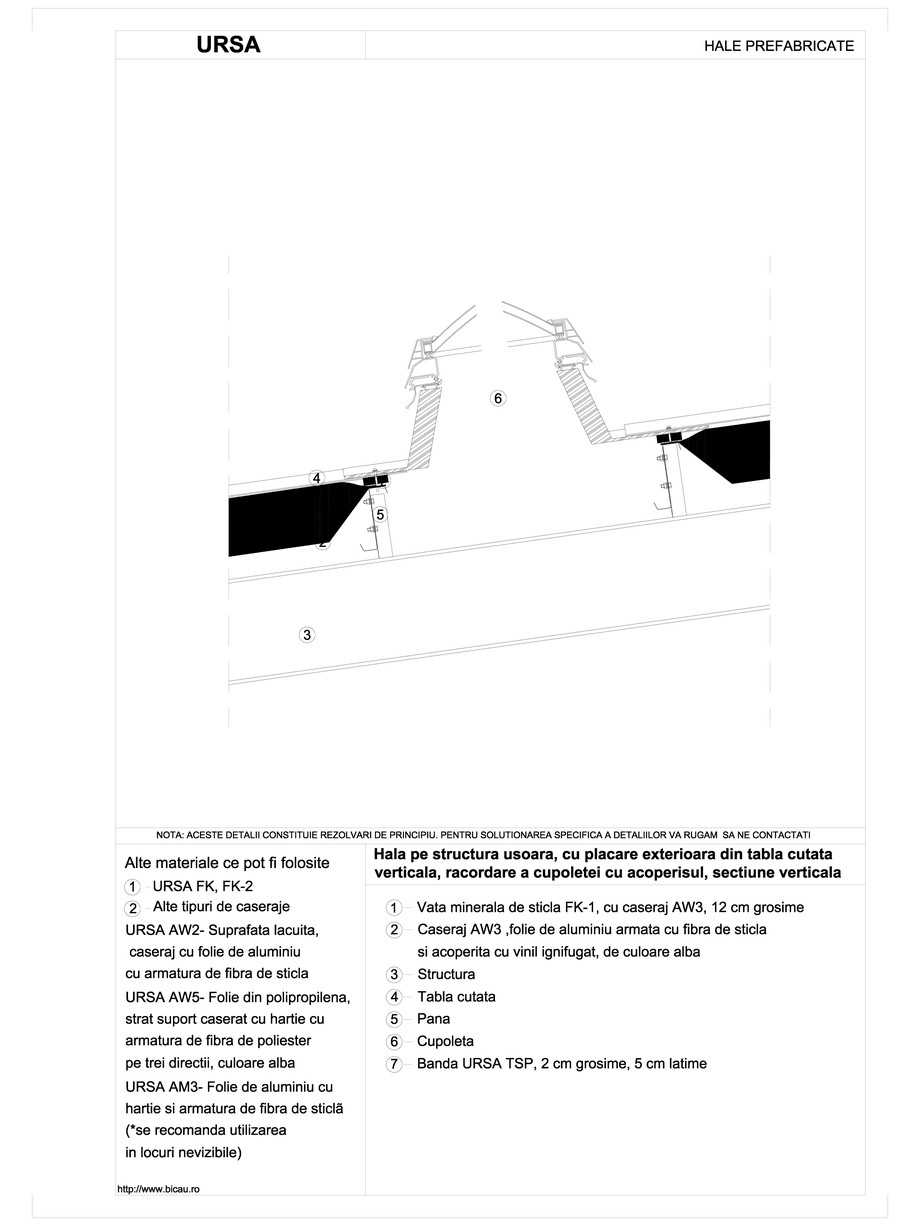 Pagina 1-CAD-DWG Hala pe structura usoara, cu placare exterioara din tabla cutata verticala, racordare a...