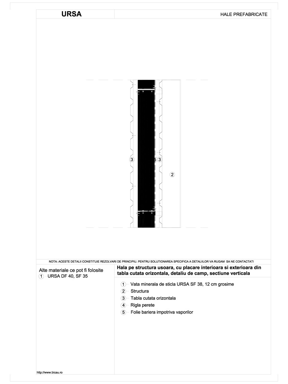 Pagina 1-CAD-DWG Hala pe structura usoara, cu placare interioara si exterioara din tabla cutata orizontala,...