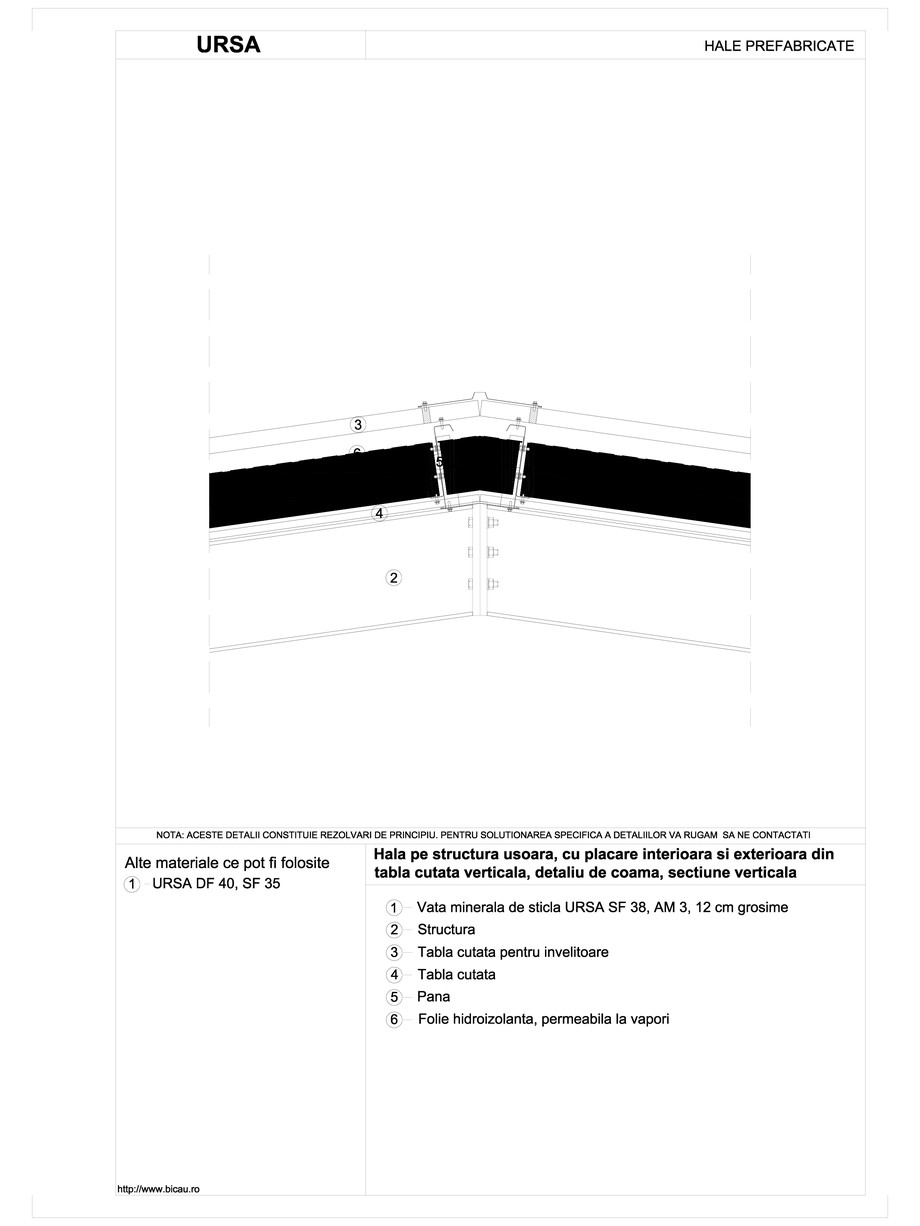 Pagina 1-CAD-DWG Hala pe structura usoara, cu placare interioara si exterioara din tabla cutata verticala,...