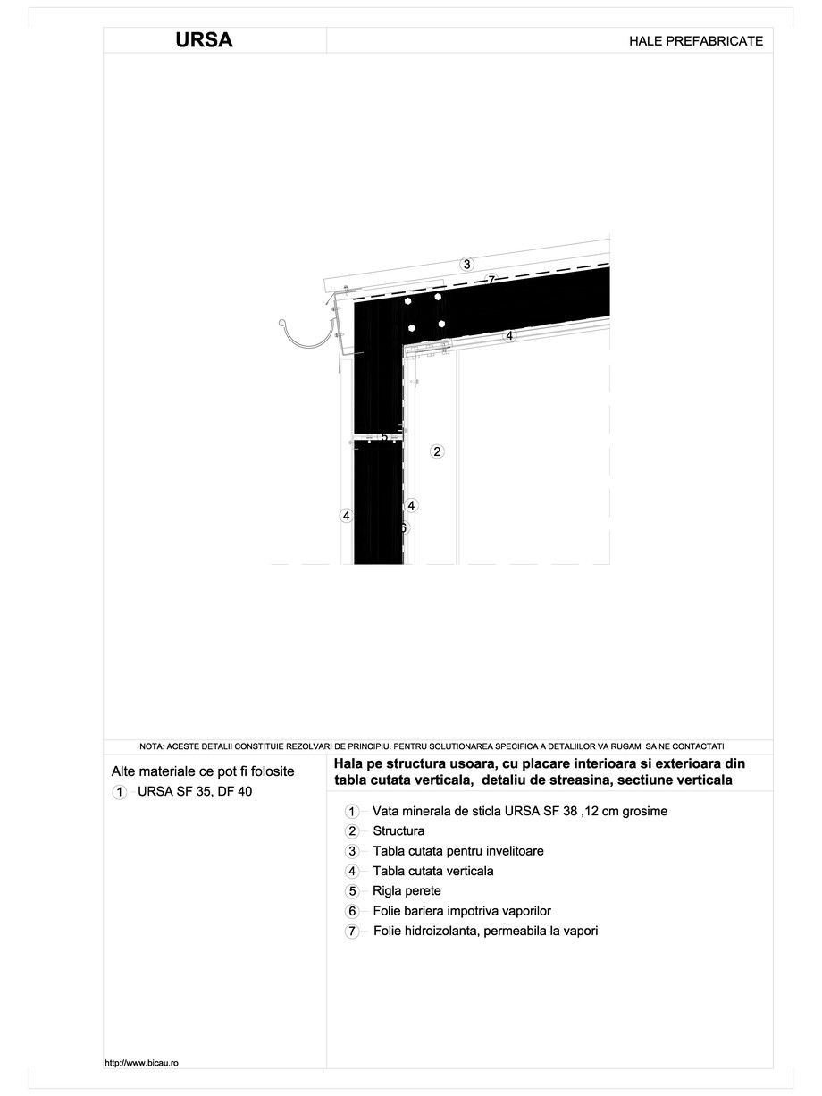 Pagina 1-CAD-DWG Hala pe structura usoara, cu placare interioara si exterioara din tabla cutata verticala,...