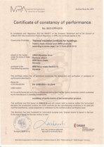 Certifcat de performanta URSA