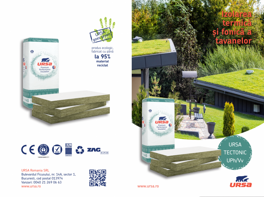 Pagina 1-Izolarea termica si fonica a plafoanelor la pivnite, garaje, subsoluri  URSA TECTONIC UPh/Vv Fisa...