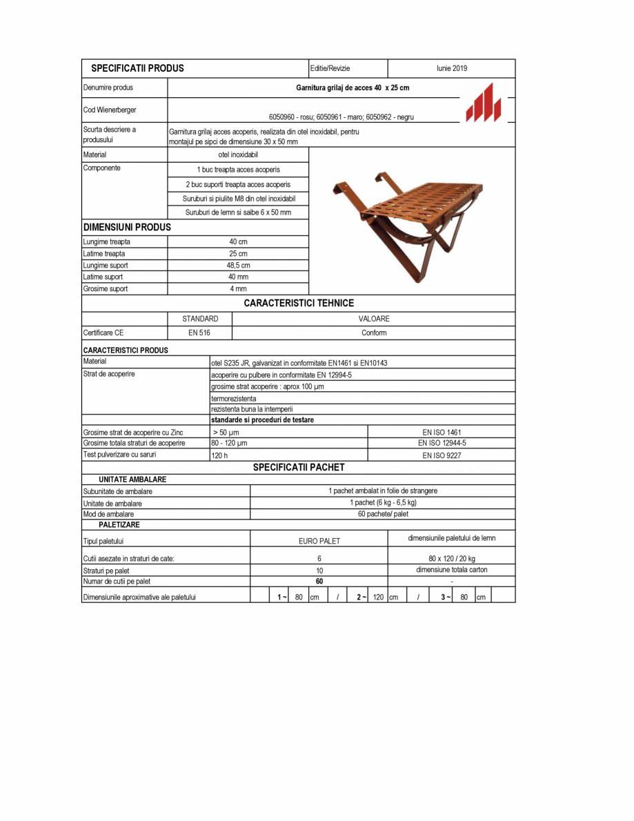 Pagina 1-Fisa tehnica garnitura grilaj acces acoperis 40 x 25 cm TONDACH Garnitura grilaj de acces Fisa...