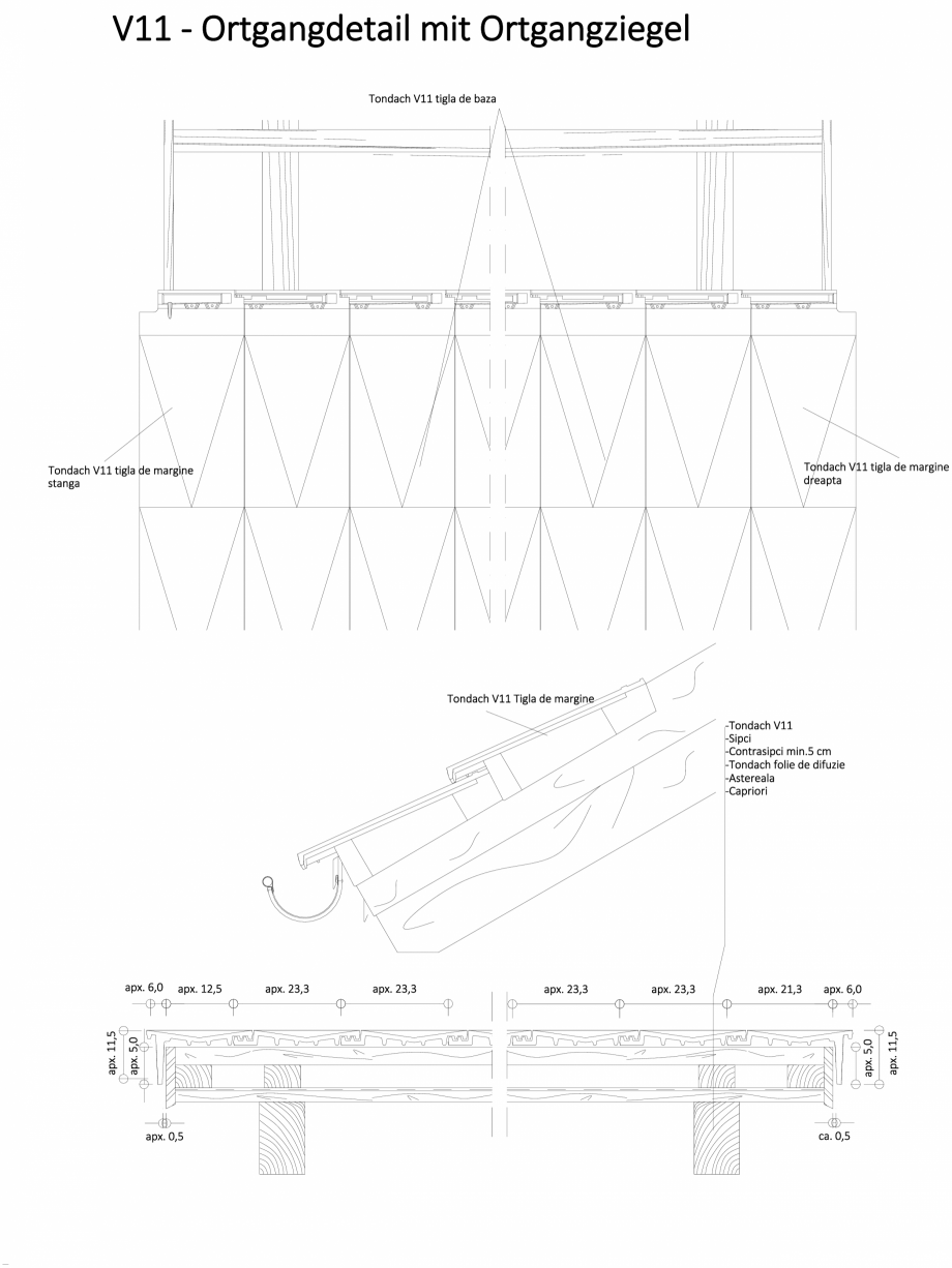 Pagina 1-CAD-DWG Inchidere margine stanga - detalii tehnice tigla ceramica TONDACH Detaliu de montaj V11...