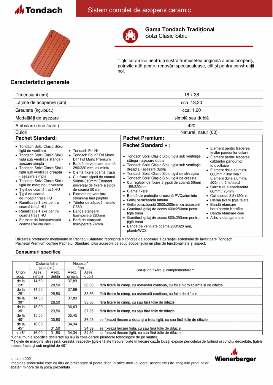 Pagina 1-Tigla ceramica TONDACH Solzi Clasic Sibiu Fisa tehnica Romana Sistem complet de acoperiș ceramic...