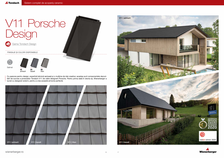 Pagina 1-Catalog  produse Tondach - editia 2021  Catalog, brosura Romana Sistem complet de acoperiș ceramic
...