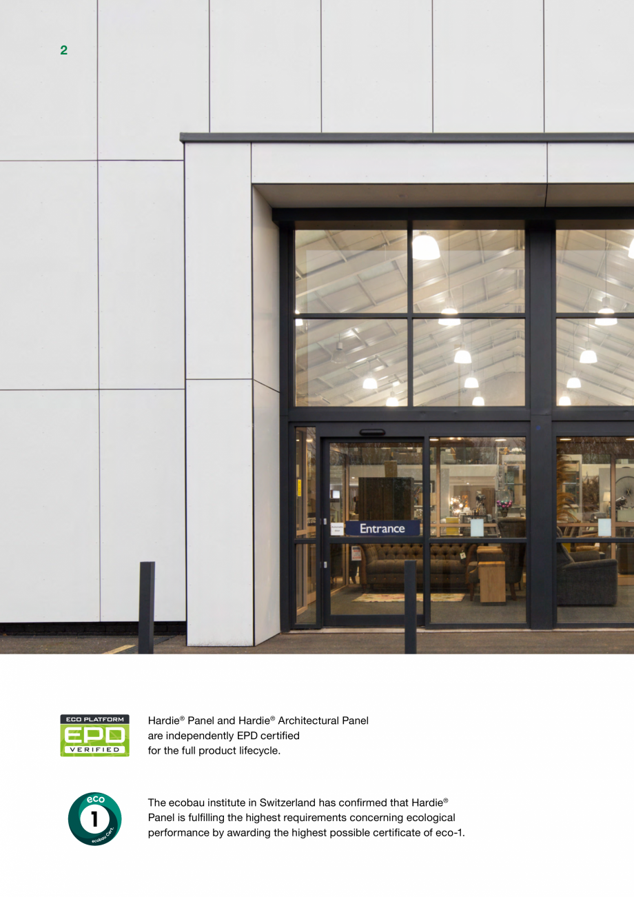 Pagina 2-Placi de fibrociment  James Hardie Panel , Architectural Panel Catalog, brosura Engleza owners and...