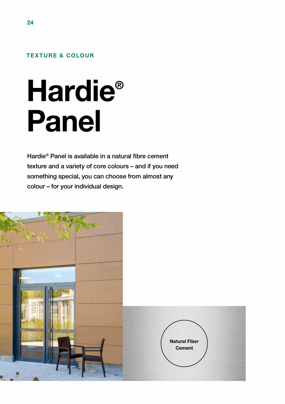 Pagina 24-Placi de fibrociment  James Hardie Panel , Architectural Panel Catalog, brosura Engleza 