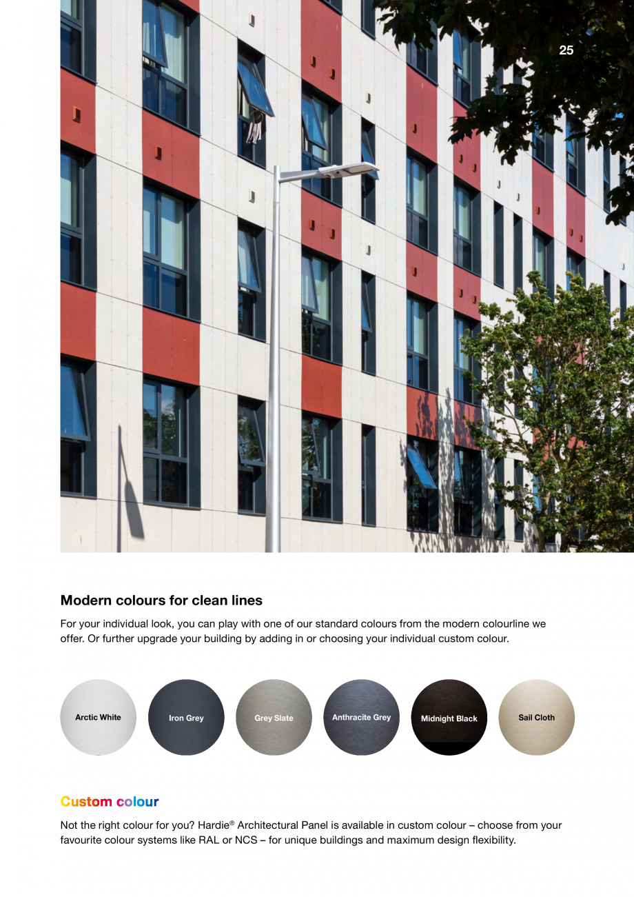 Pagina 25-Placi de fibrociment  James Hardie Panel , Architectural Panel Catalog, brosura Engleza 