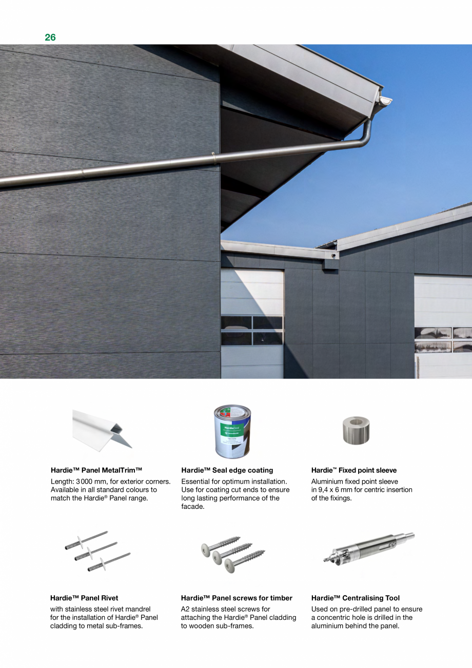 Pagina 26-Placi de fibrociment  James Hardie Panel , Architectural Panel Catalog, brosura Engleza 